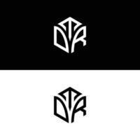 TDR hexagon logo vector, develop, construction, natural, finance logo, real estate, suitable for your company. vector