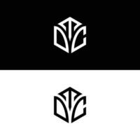 TDC hexagon logo vector, develop, construction, natural, finance logo, real estate, suitable for your company. vector