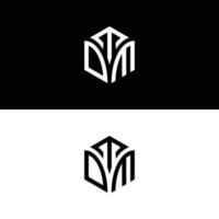 TDM hexagon logo vector, develop, construction, natural, finance logo, real estate, suitable for your company. vector