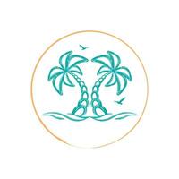Palm tree vector illustration on white background silhouette.