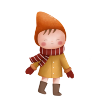 chica en otoño png