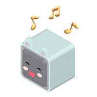 cute music player png