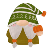 gnome with pumpkin png