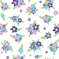 floral sin costura modelo con Tiziano, lavanda, azul, púrpura manzanilla flor y hojas en pastel antecedentes vector