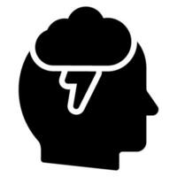 stress glyph icon vector