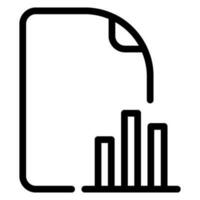 bar chart line icon vector