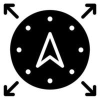 compass glyph icon vector