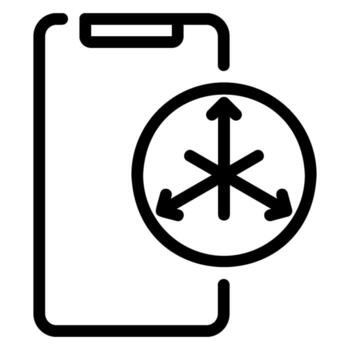accelerometer sensor line icon vector