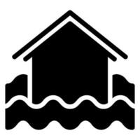 flood glyph icon vector