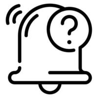 question mark line icon vector