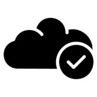 cloud computing glyph icon vector
