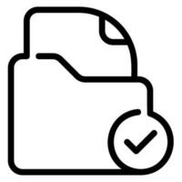 folder line icon vector