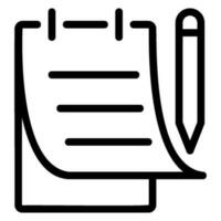 notes line icon vector