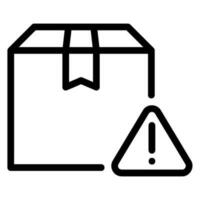 warning line icon vector