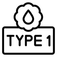 type 1 line icon vector