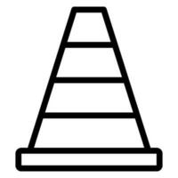 traffic cone line icon vector