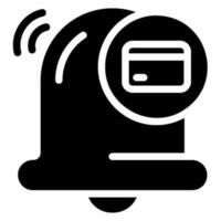 credit card glyph icon vector