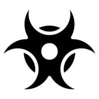 biohazard sign glyph icon vector