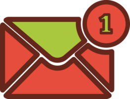 Email flat icon 3 colors. png