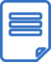 Document icon line design, monoline icons. png