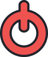 Power button flat icon. png