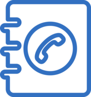 Telephone directory icon line design, monoline icons. png