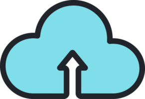 Cloud upload flat icon. png