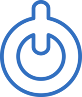 Power button icon line design, monoline icons. png