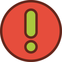 Warn flat icon 3 colors. png