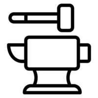 anvil line icon vector