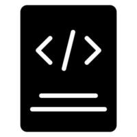 icono de glifo de codificación vector