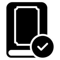 book glyph icon vector