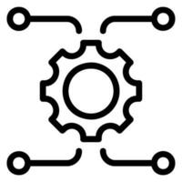 microservices line icon vector