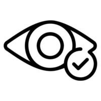 eye line icon vector