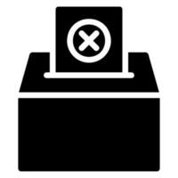vote no glyph icon vector