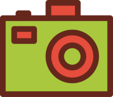 camera flat icon 3 colors. png