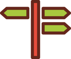 route panneaux plat icône 3 couleurs. png