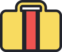 hand luggage flat icon. png