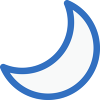 crescent moon icon line design, monoline icons. png