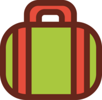 travel luggage flat icon 3 colors. png