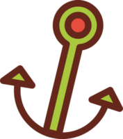 anchor flat icon 3 colors. png