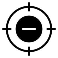 target glyph icon vector