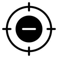 target glyph icon vector