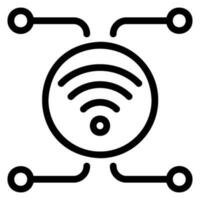 internet of things line icon vector