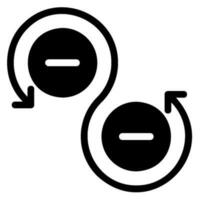 infinity glyph icon vector