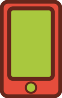 téléphone plat icône 3 couleurs. png