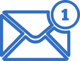 Email message icon line design, monoline icons. png
