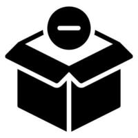 delete glyph icon vector