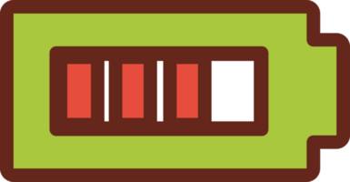 Battery flat icon 3 colors. png