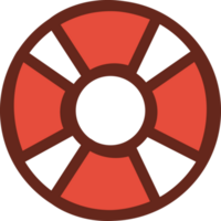 lifebuoy flat icon 3 colors. png